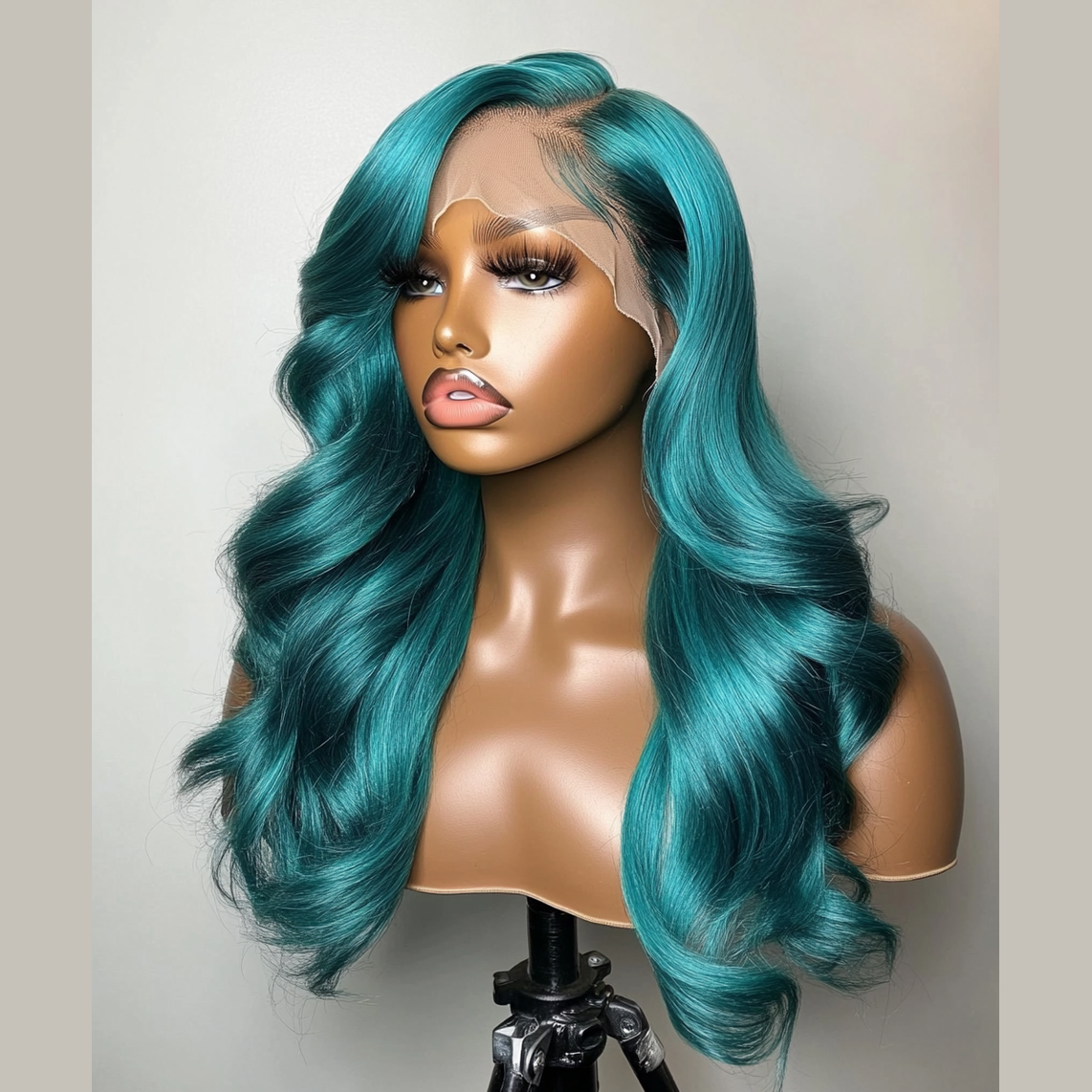 Light blue body Wave Pre Plucked HD Lace front